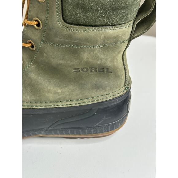 Sorel Cheyanne II Boots Mens 10.5 Surplus Green Waterproof Leather Rubber Shell main image 10